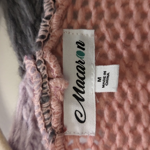 Macaron Chunky Knit Colorblock Cardigan - Picture 3 of 5